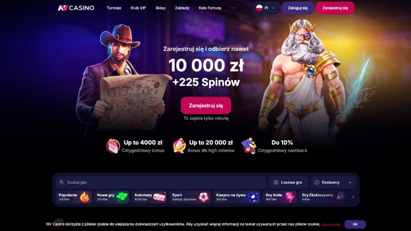 Vox Casino interfaz